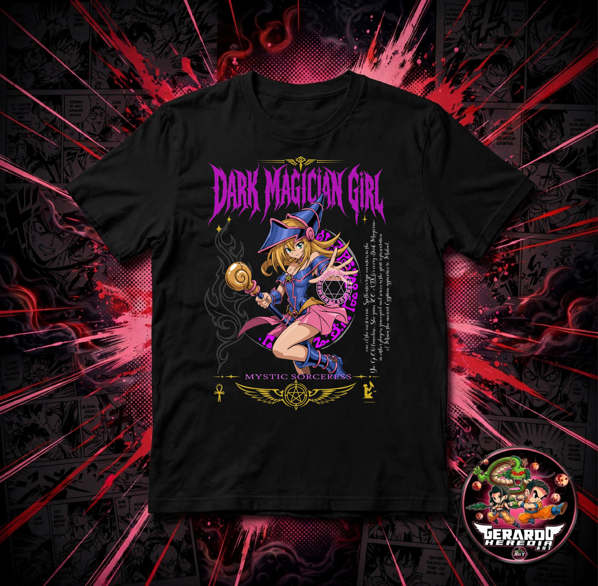 Yu-Gi-Oh Dark Magician Girl Anime T-Shirt - H-Art Edition