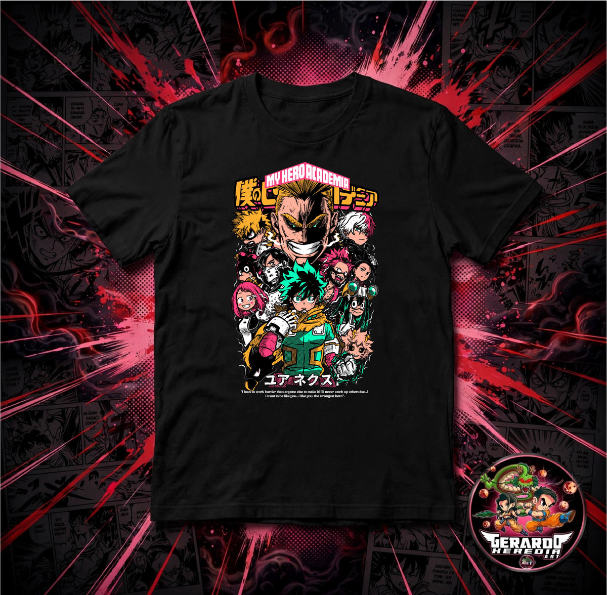 My Hero Academia Heroes Group Anime T-Shirt - H-Art Edition