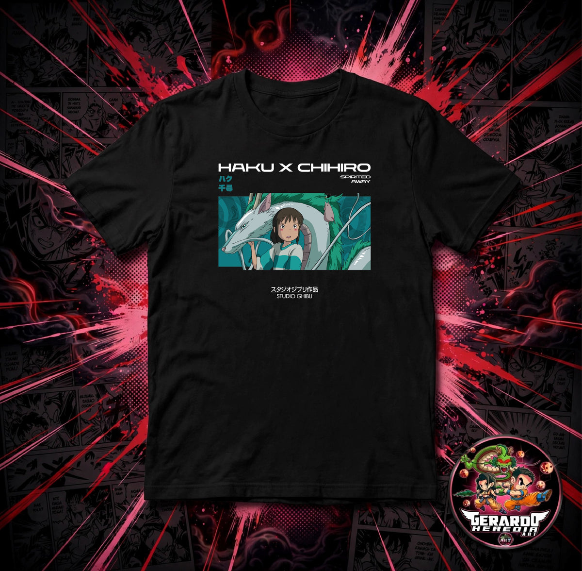 Spirited Away Haku Chihiro Anime T-Shirt - H-Art Edition