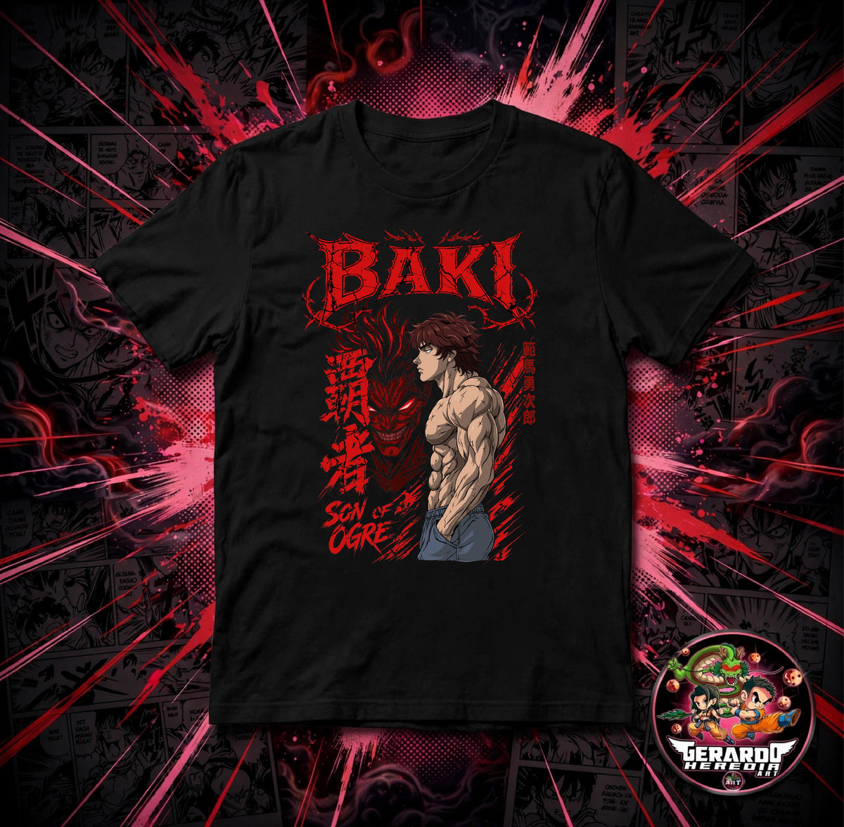 Baki Son of Ogre Hanma Anime T-Shirt - H-Art Edition