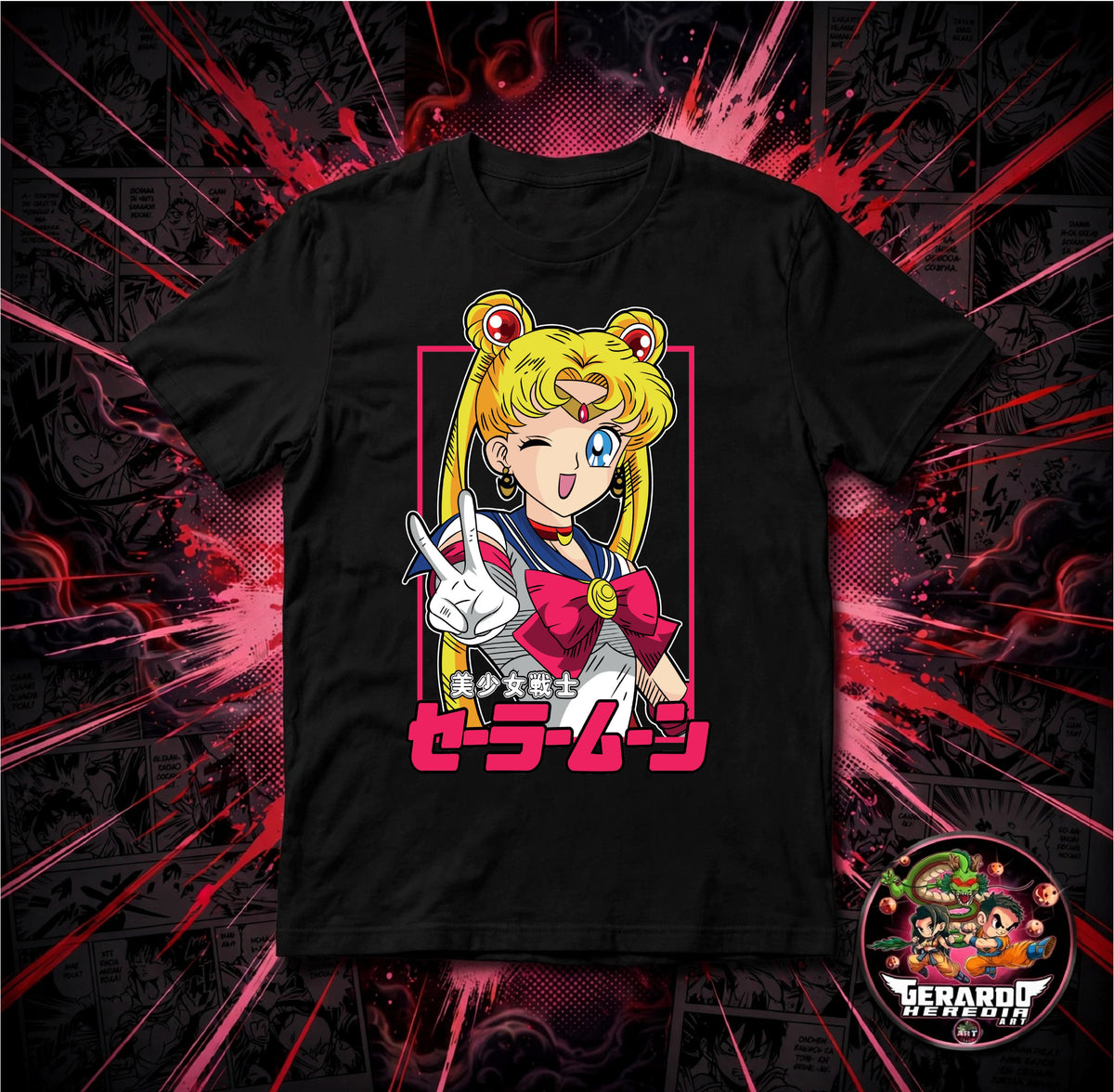 Sailor Moon Peace Anime T-Shirt - H-Art Edition