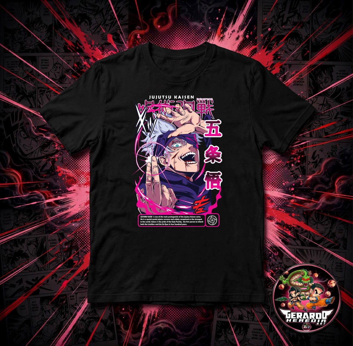 Jujutsu Kaisen Gojo Hollow Purple Anime T-Shirt - H-Art Edition