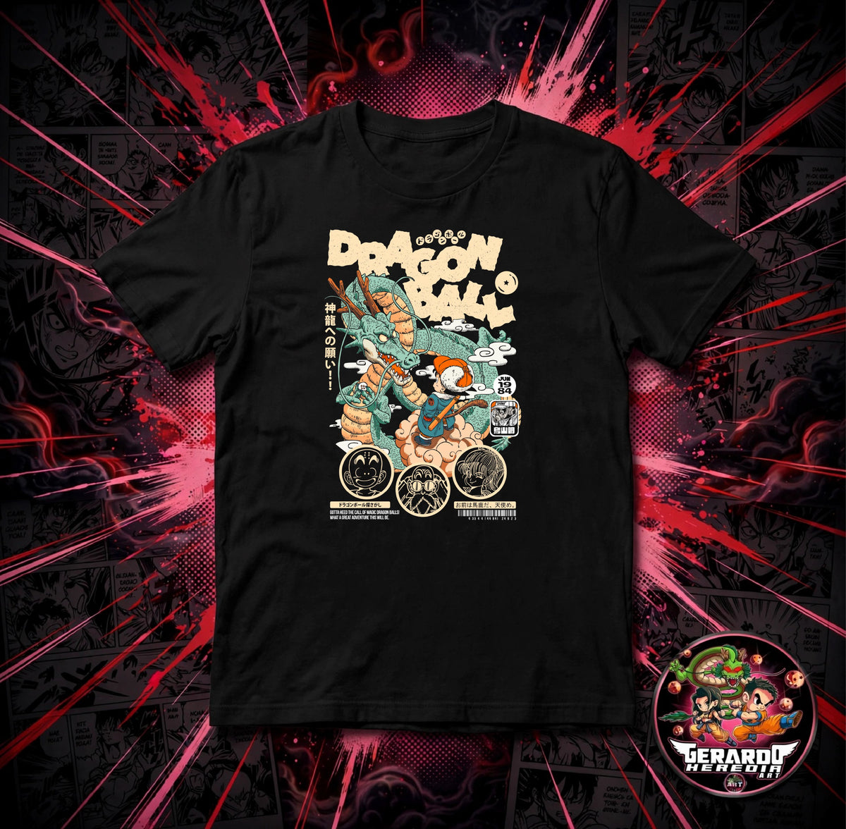 Dragon Ball Shenron Kid Goku Anime T-Shirt - H-Art Edition