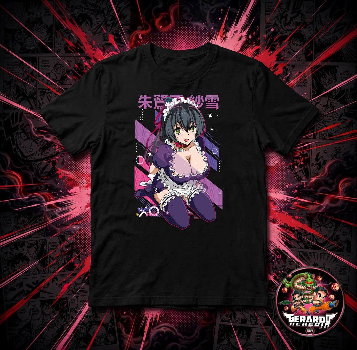 Neko Maid Anime T-Shirt - H-Art Edition