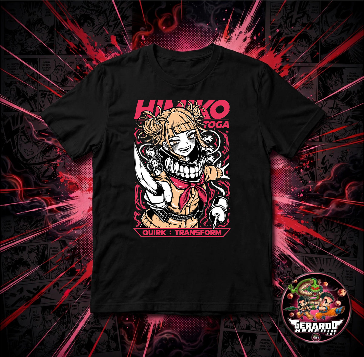 My Hero Academia Himiko Toga Transform Anime T-Shirt - H-Art Edition
