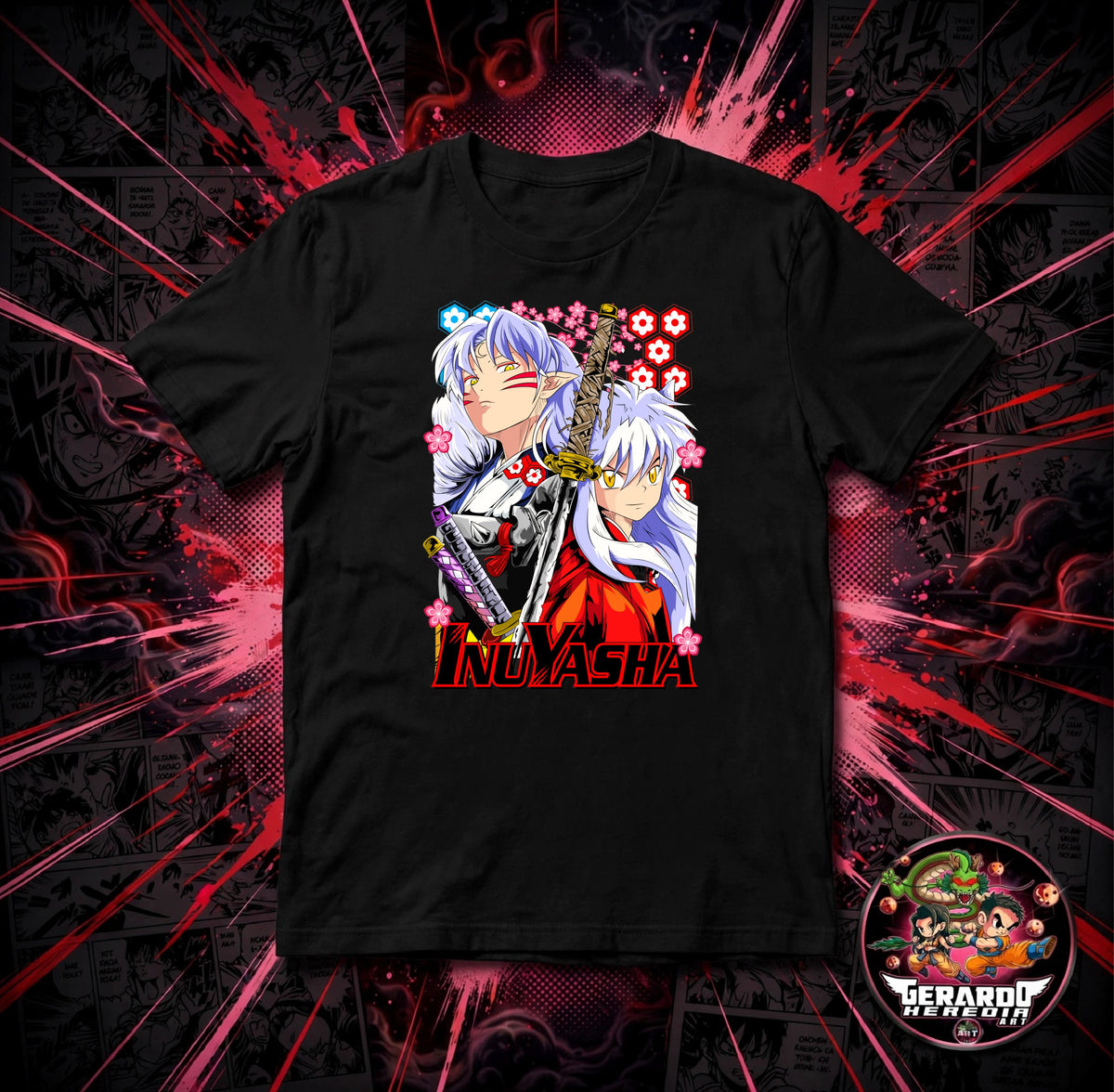 InuYasha Inuyasha Sesshomaru Duo Anime T-Shirt - H-Art Edition