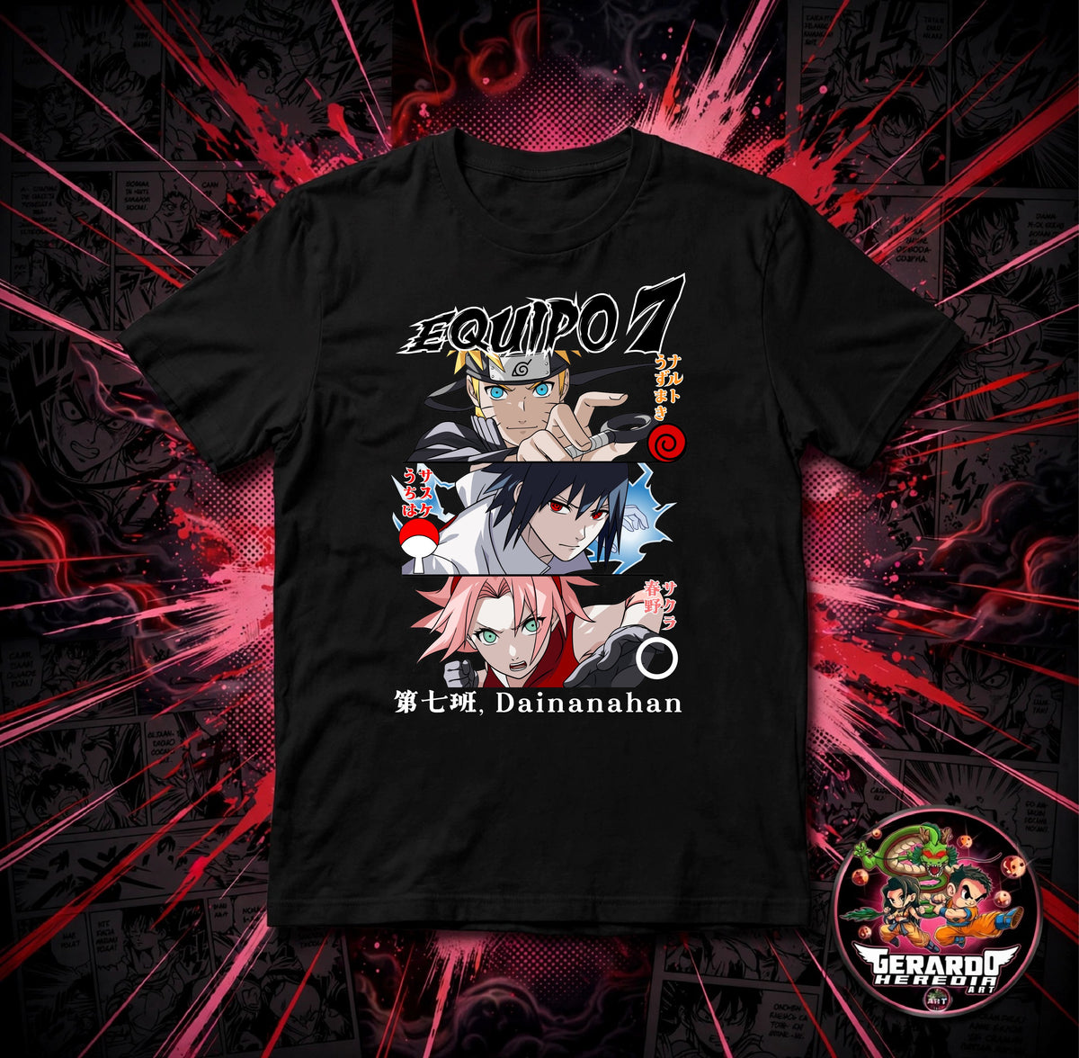 Naruto Team 7 Anime T-Shirt - H-Art Edition