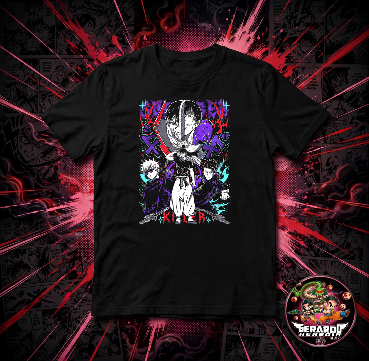 Jujutsu Kaisen Toji Killer Anime T-Shirt - H-Art Edition