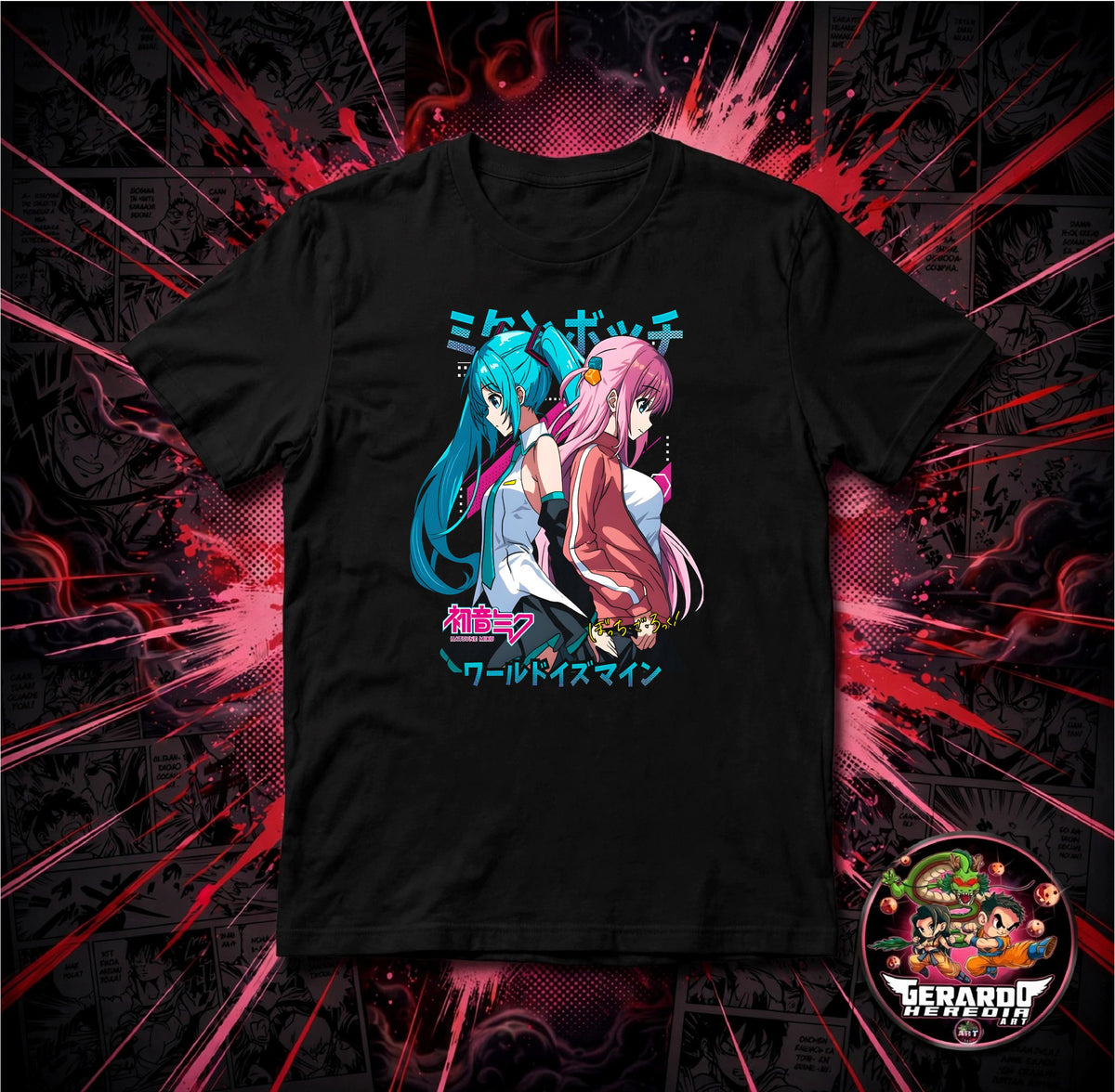 Hatsune Miku World is Mine Anime T-Shirt - H-Art Edition