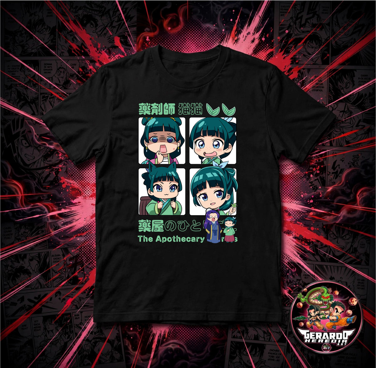 The Apothecary Diaries Mao Mao Chibi Anime T-Shirt - H-Art Edition