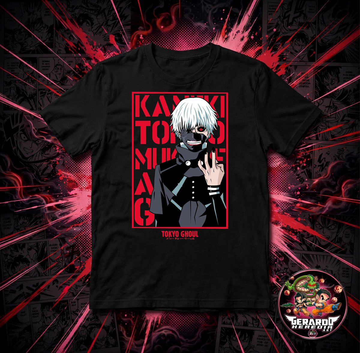 Tokyo Ghoul Kaneki Red Anime T-Shirt - H-Art Edition