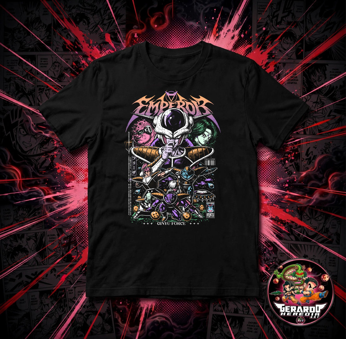Dragon Ball Z Frieza Emperor Ginyu Force Anime T-Shirt - H-Art Edition