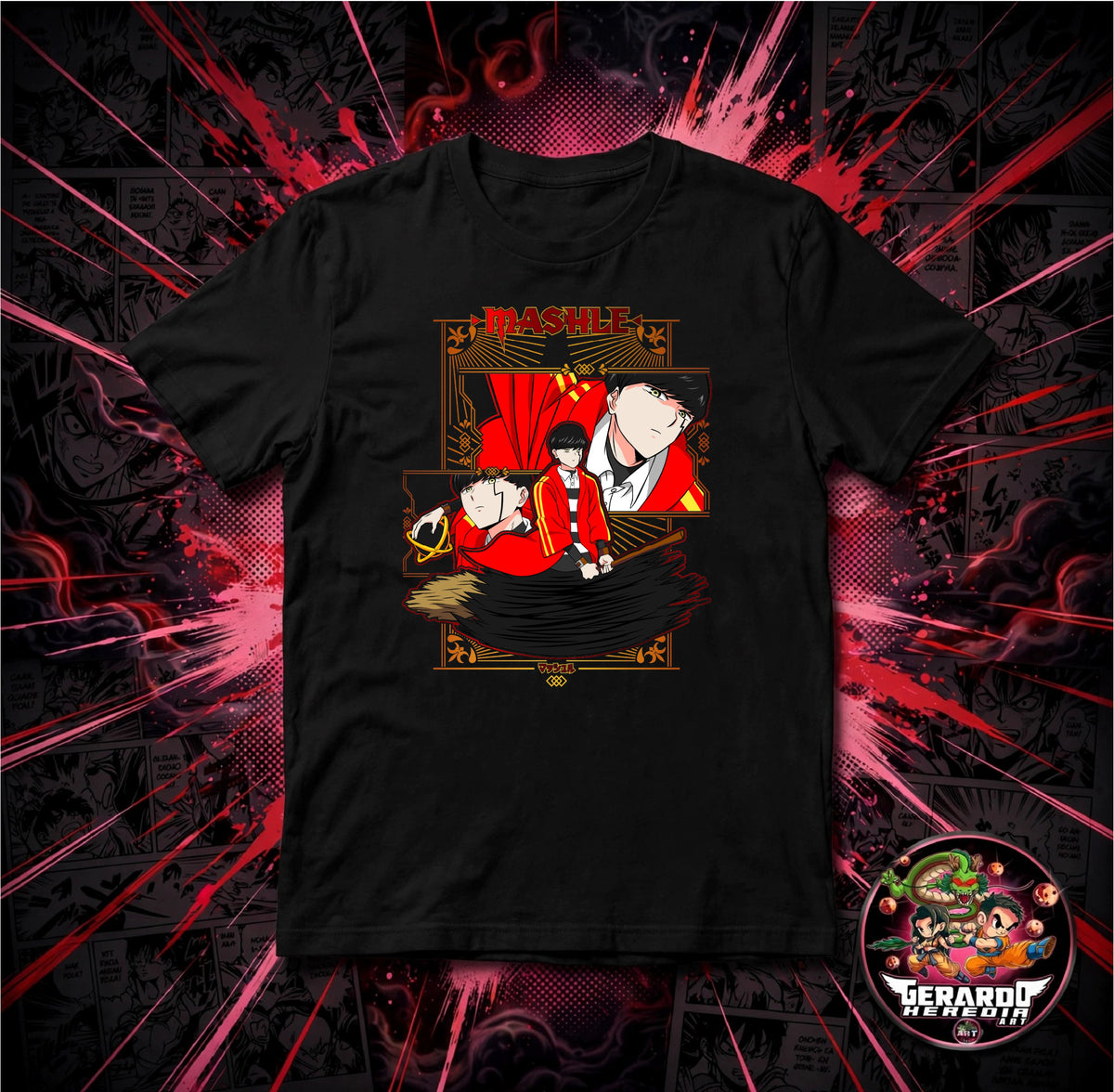 Mashle Mash Burnedead Anime T-Shirt - H-Art Edition