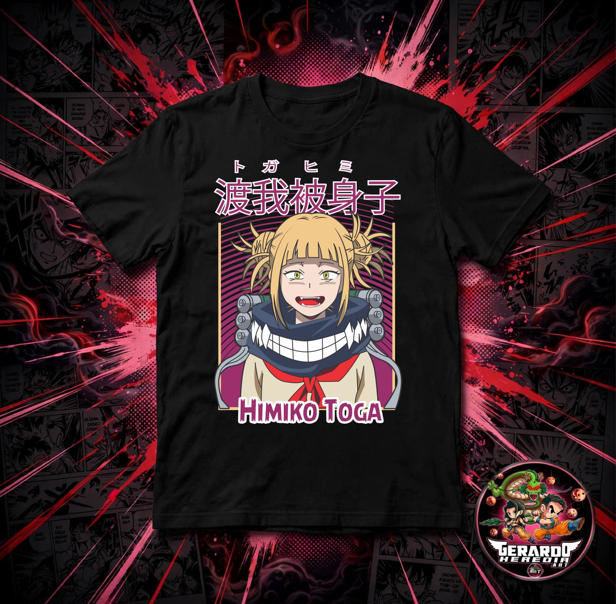 My Hero Academia Himiko Toga Portrait Anime T-Shirt - H-Art Edition