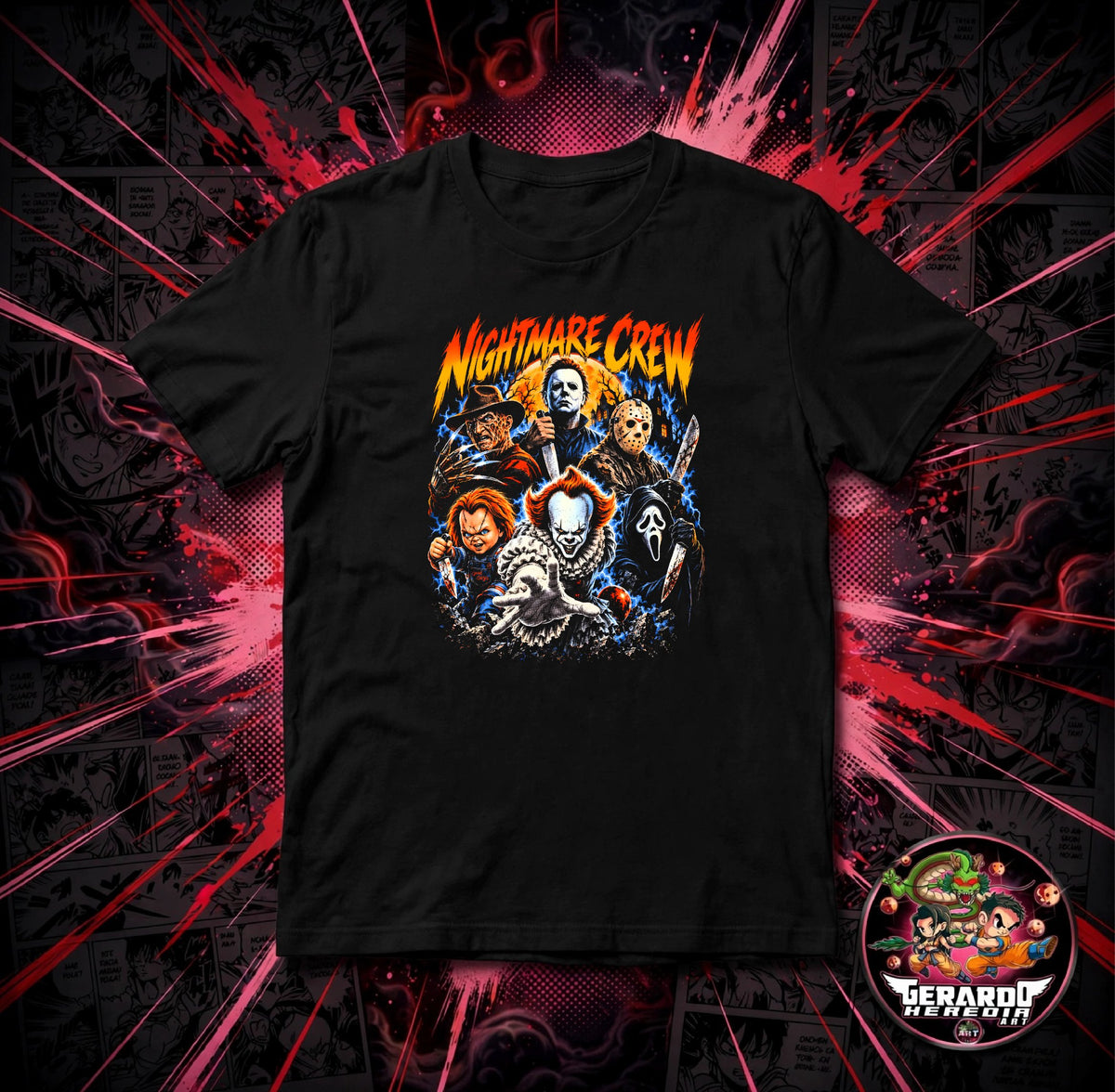 Nightmare Crew Horror Icons T-Shirt - H-Art Edition