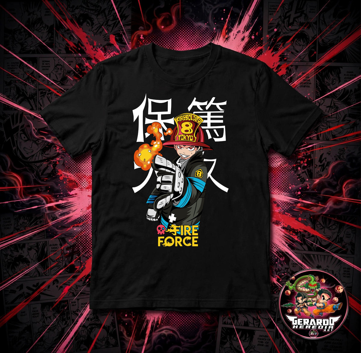 Fire Force Shinra Kusakabe Anime T-Shirt - H-Art Edition
