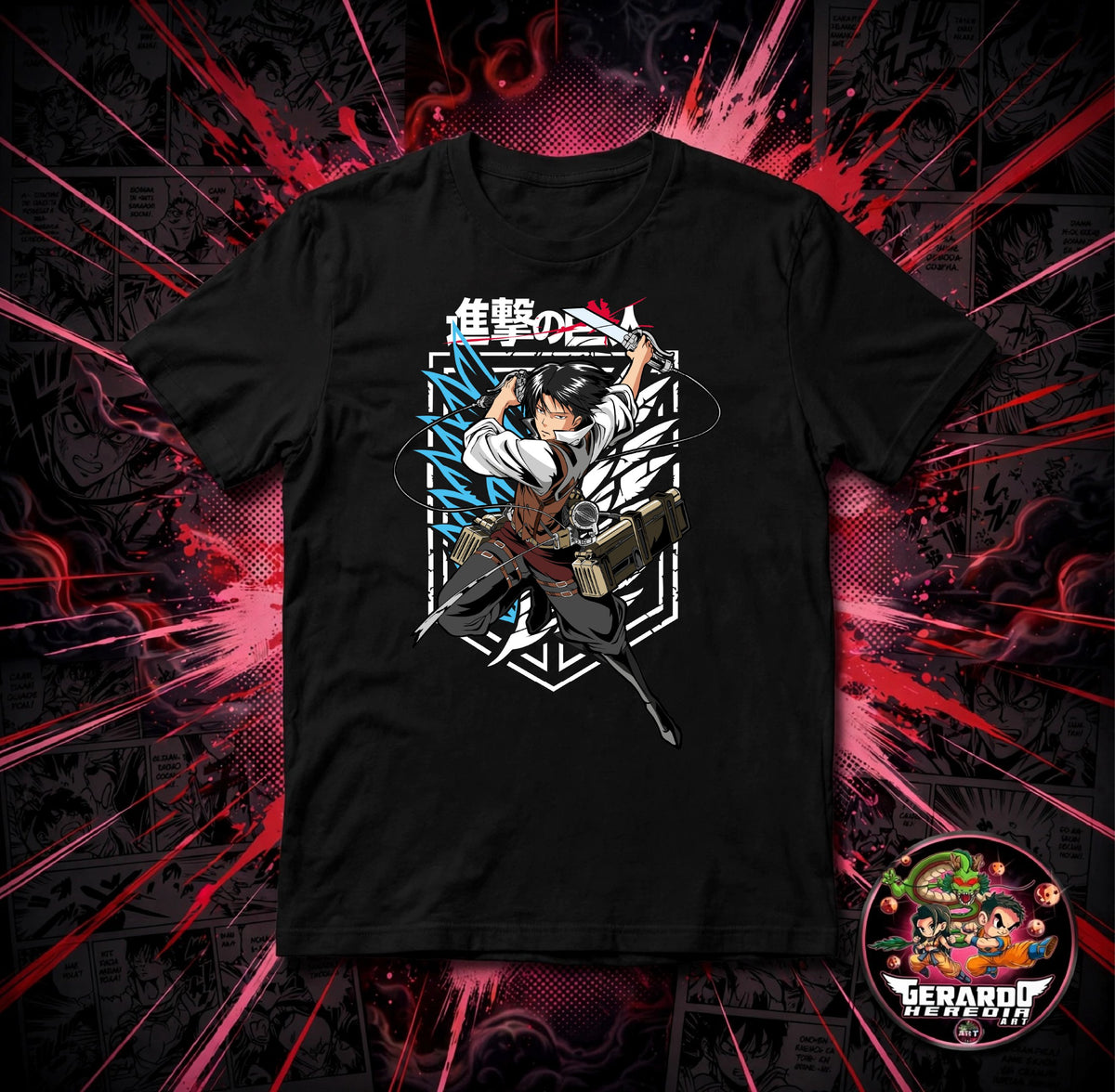 Attack on Titan Mikasa Scout Anime T-Shirt - H-Art Edition