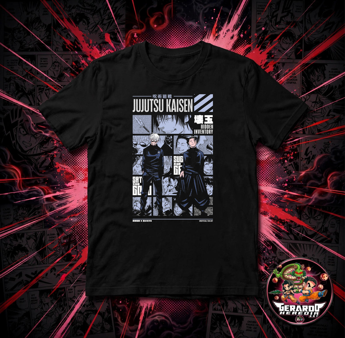 Jujutsu Kaisen Hidden Inventory Gojo Geto Anime T-Shirt - H-Art Edition