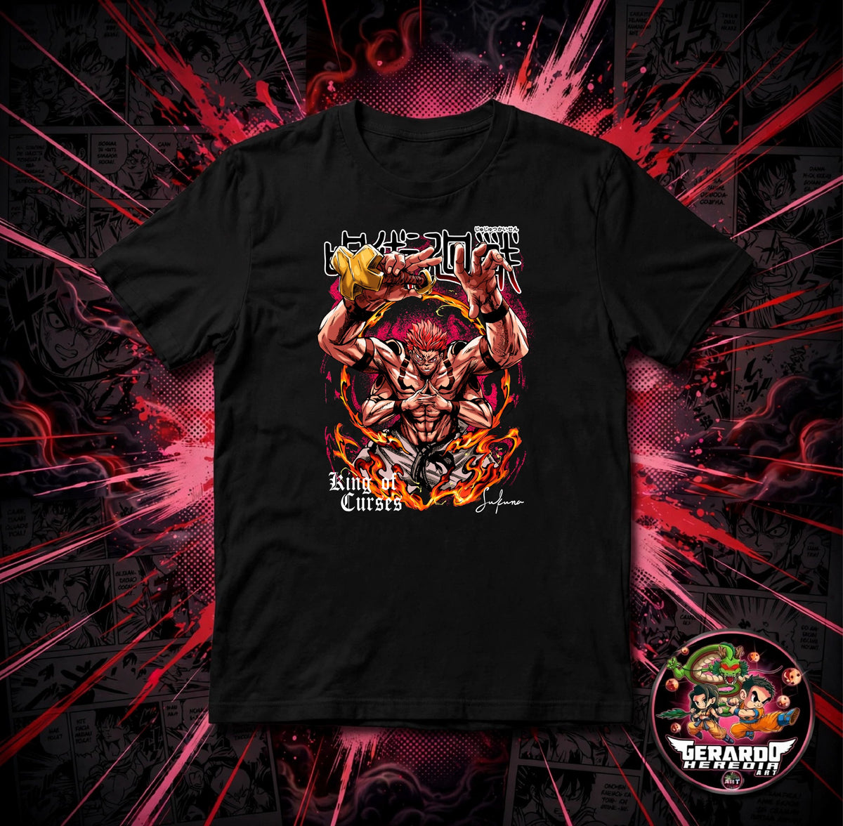 Jujutsu Kaisen Sukuna King of Curses Anime T-Shirt - H-Art Edition