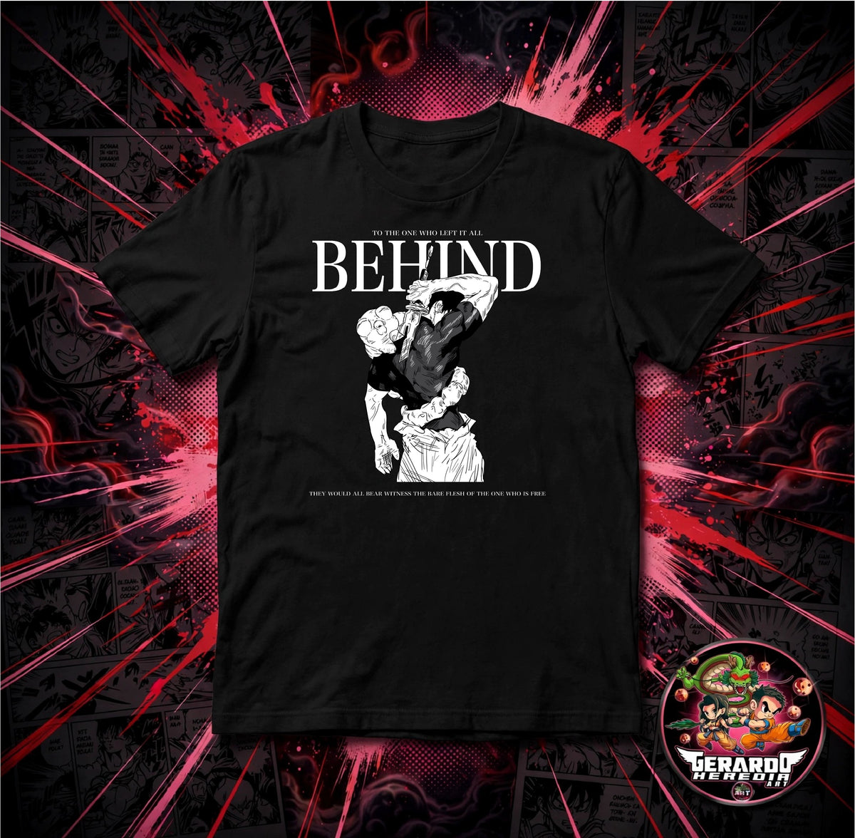Jujutsu Kaisen Toji Behind Anime T-Shirt - H-Art Edition