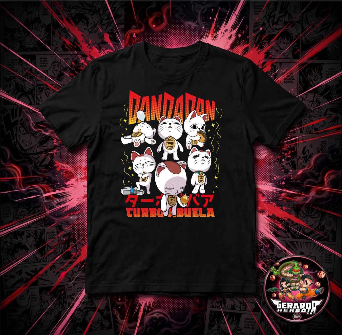 Dandadan Turbo Cats Anime T-Shirt - H-Art Edition
