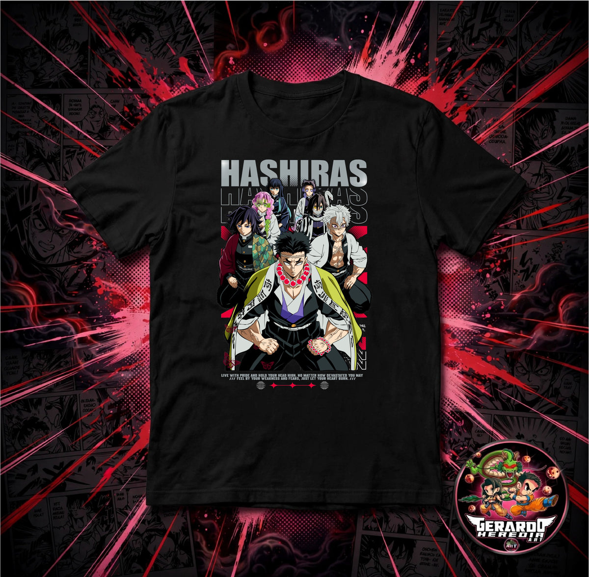 Demon Slayer Hashiras Gyomei Anime T-Shirt - H-Art Edition