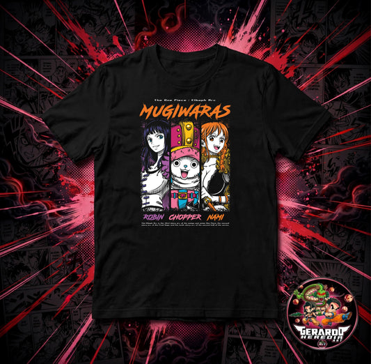 One Piece Mugiwara Robin Chopper Nami Anime T-Shirt - H-Art Edition