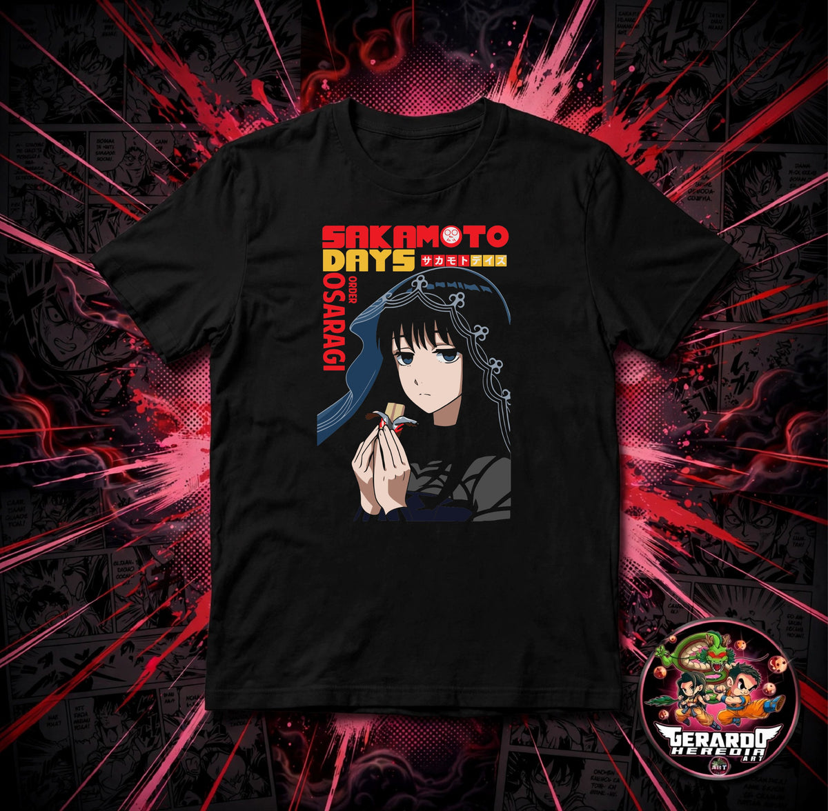 Sakamoto Days Osaragi Anime T-Shirt - H-Art Edition