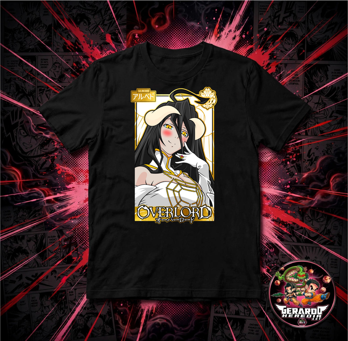 Overlord Albedo Portrait Anime T-Shirt - H-Art Edition