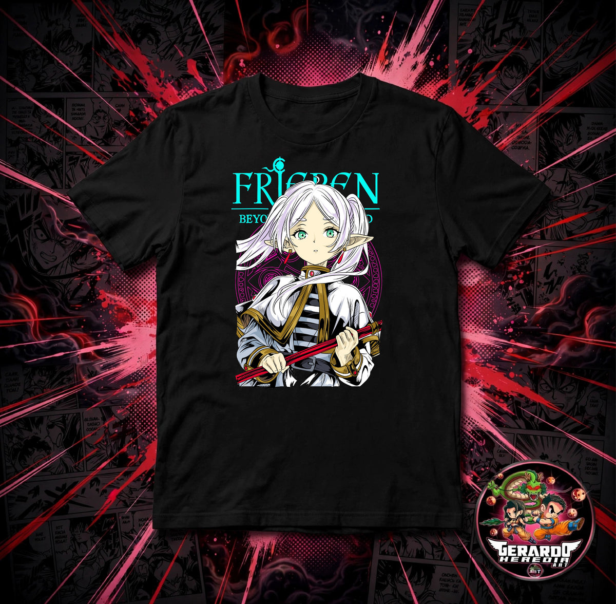 Frieren Beyond Journeys End Elf Anime T-Shirt - H-Art Edition