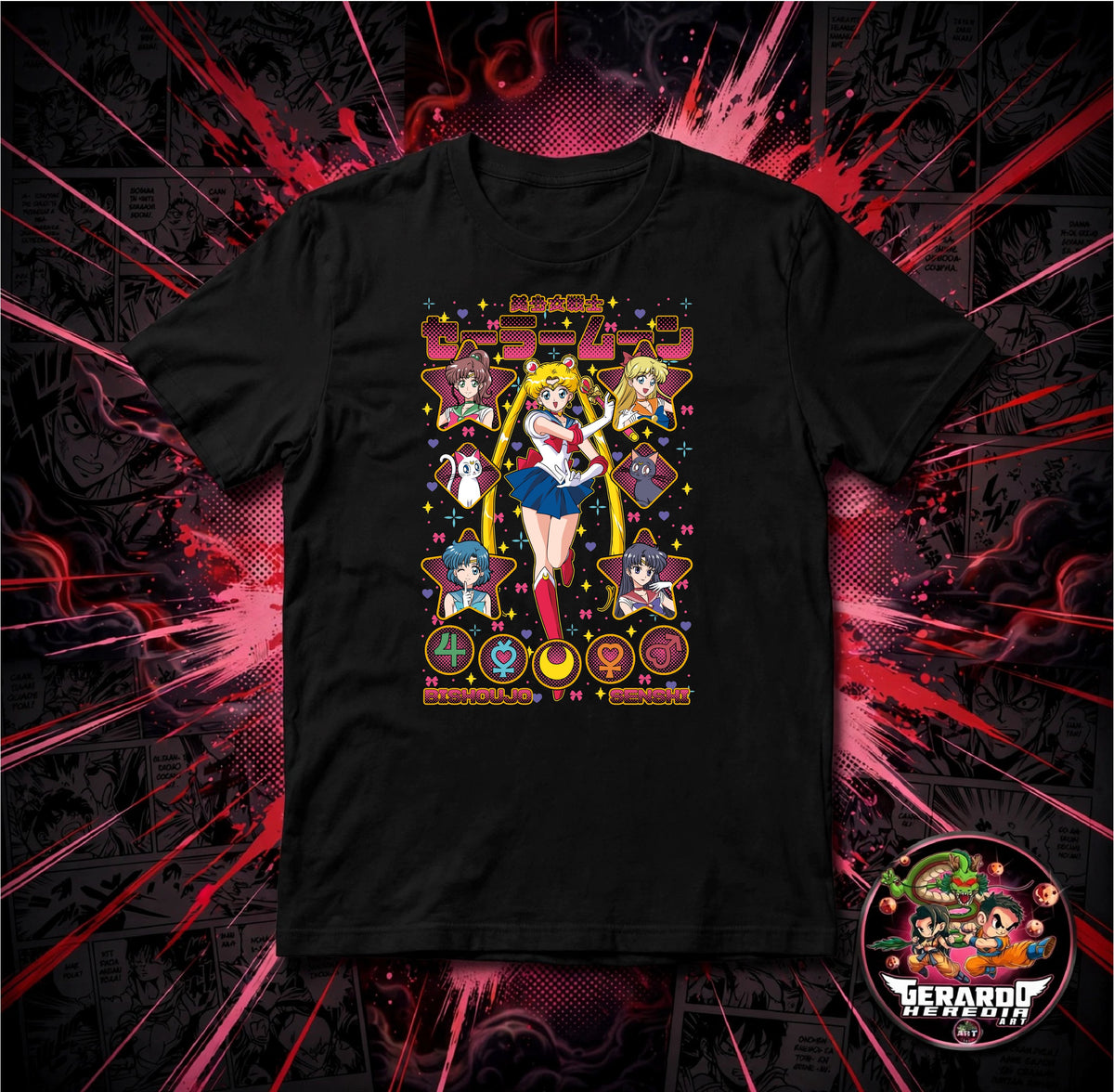 Sailor Moon Bishoujo Senshi Anime T-Shirt - H-Art Edition