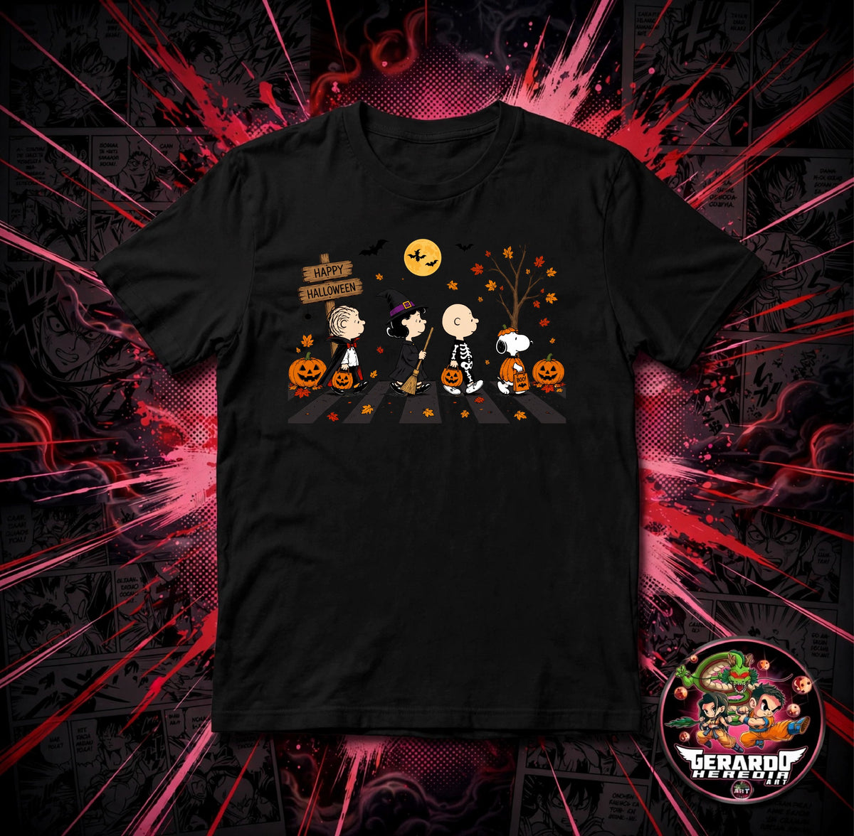 Peanuts Halloween Trick or Treat T-Shirt - H-Art Edition