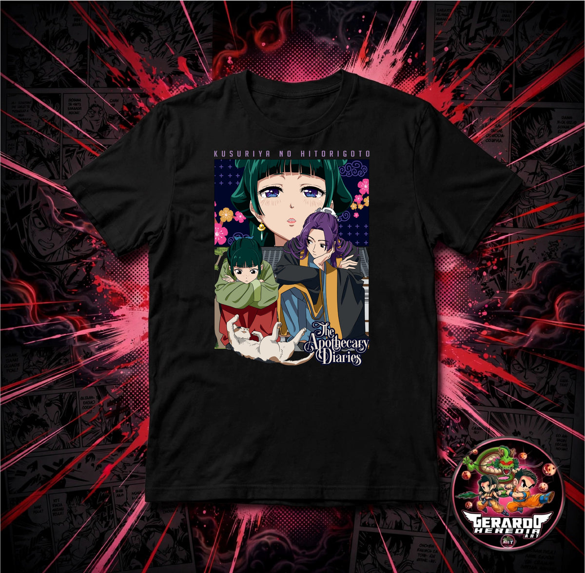 The Apothecary Diaries Mao Mao Cat Anime T-Shirt - H-Art Edition
