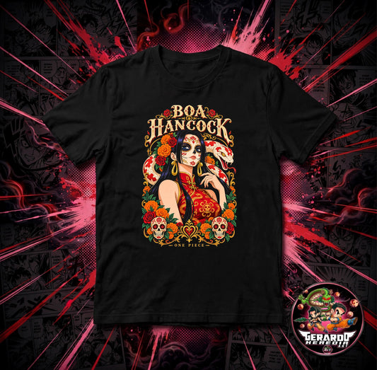One Piece Boa Hancock Day of the Dead Anime T-Shirt - H-Art Edition