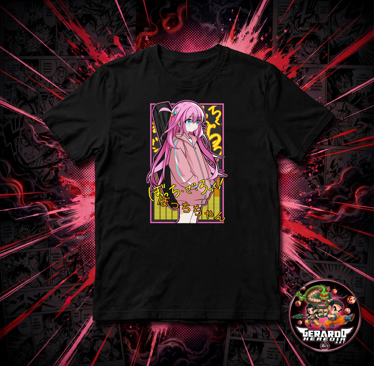 Bocchi the Rock Hitori Gotoh Anime T-Shirt - H-Art Edition