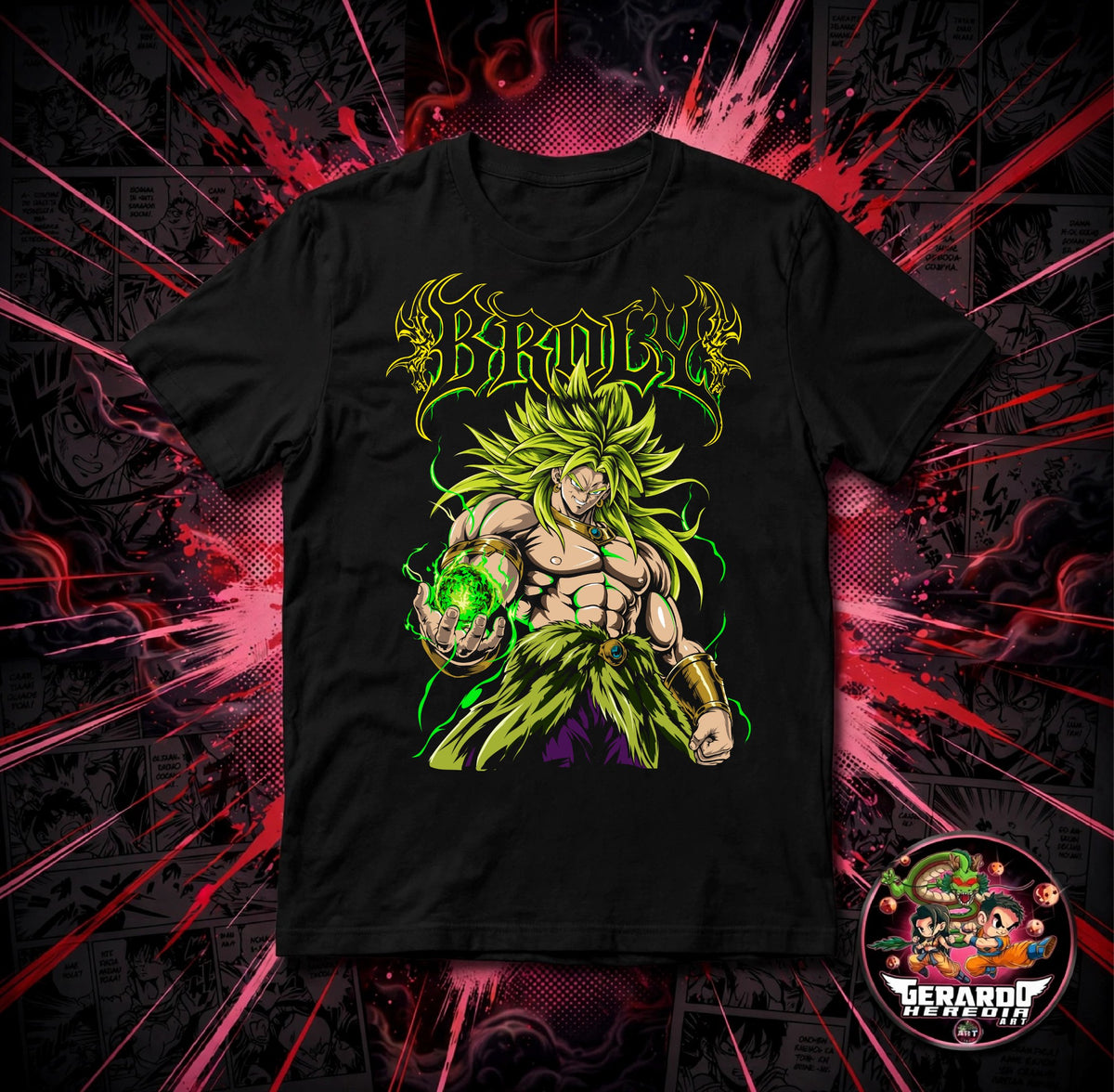 Dragon Ball Broly Death Metal Anime T-Shirt - H-Art Edition
