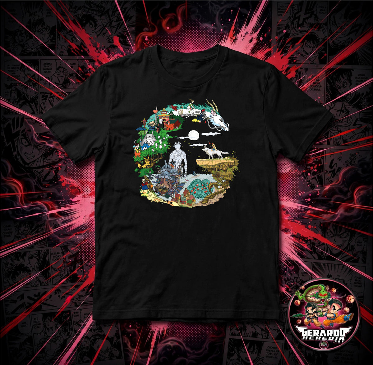 Studio Ghibli Universe Anime T-Shirt - H-Art Edition