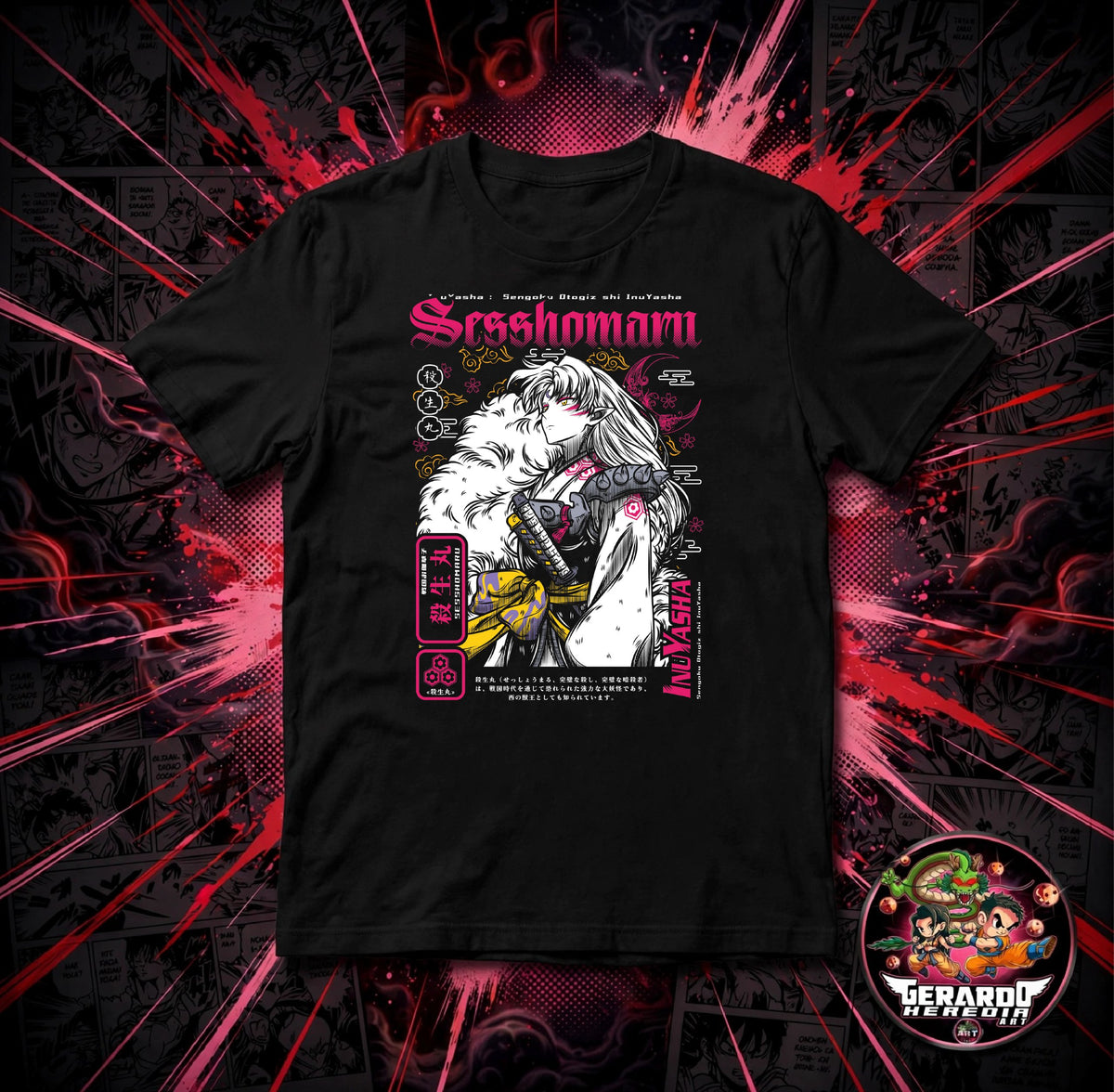 InuYasha Sesshomaru Anime T-Shirt - H-Art Edition