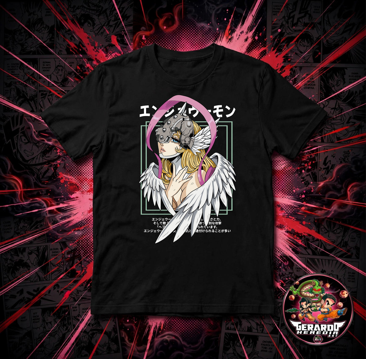Digimon Angewomon Wings Anime T-Shirt - H-Art Edition