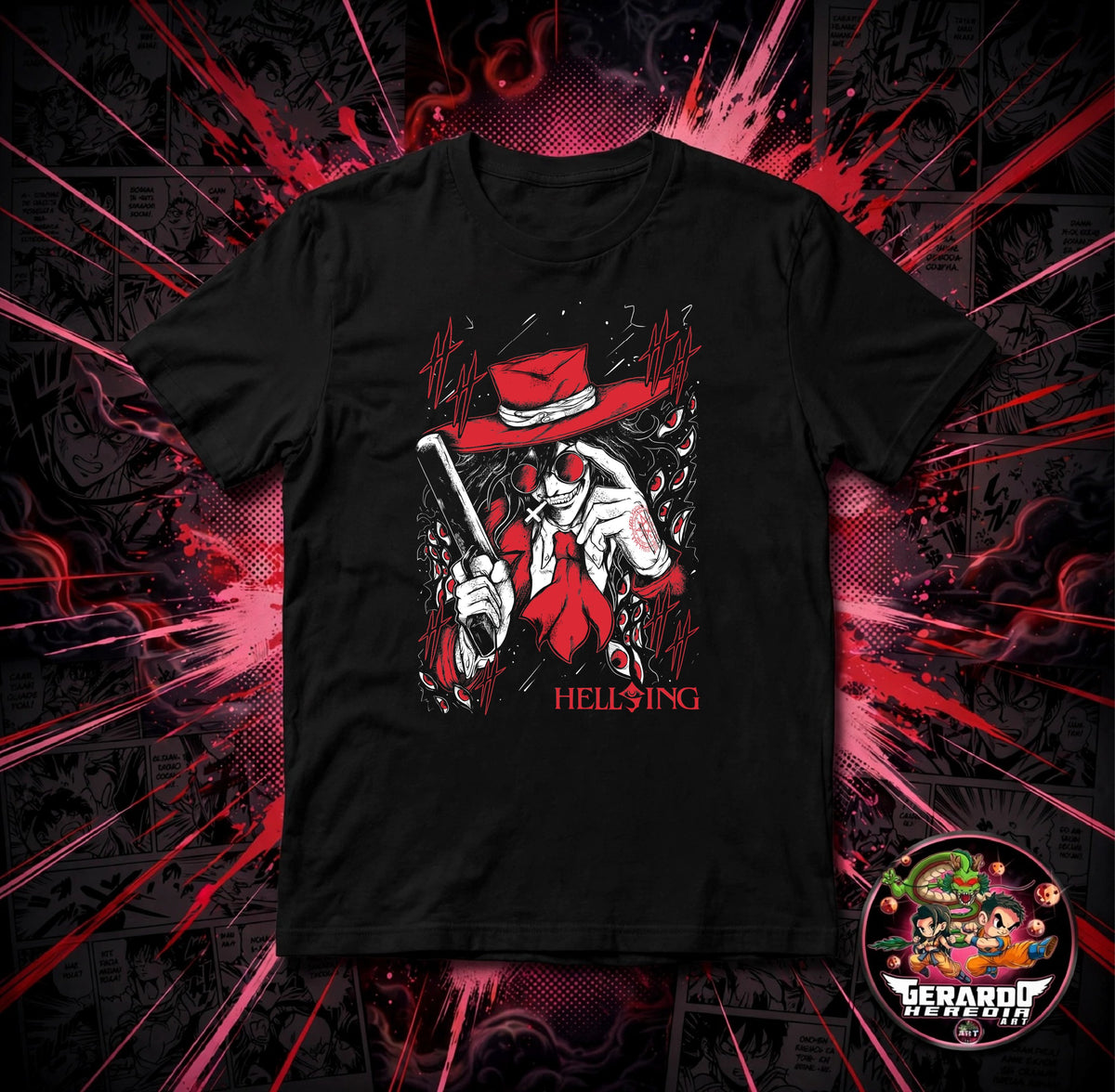 Hellsing Alucard Anime T-Shirt - H-Art Edition