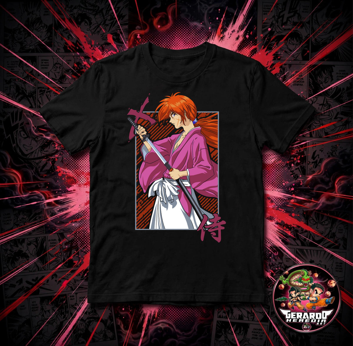 Rurouni Kenshin Samurai Anime T-Shirt - H-Art Edition