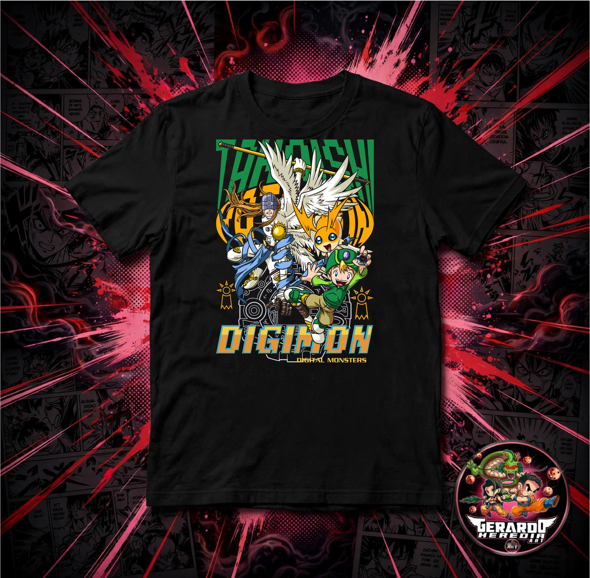 Digimon Takaishi Angewomon Anime T-Shirt - H-Art Edition