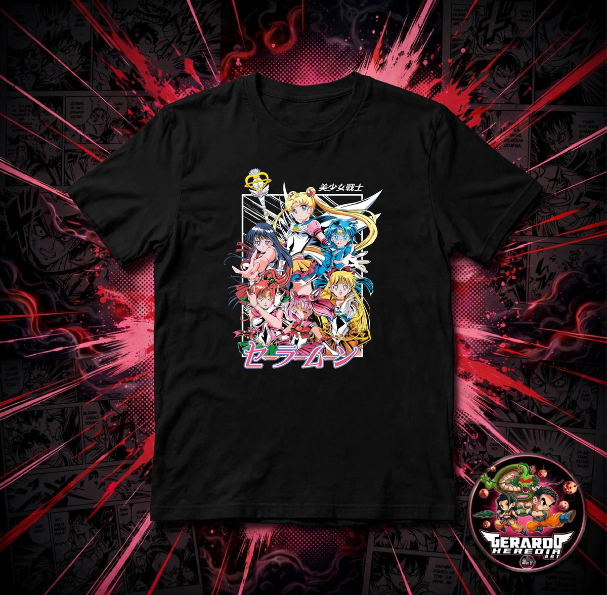 Sailor Moon Scouts Anime T-Shirt - H-Art Edition