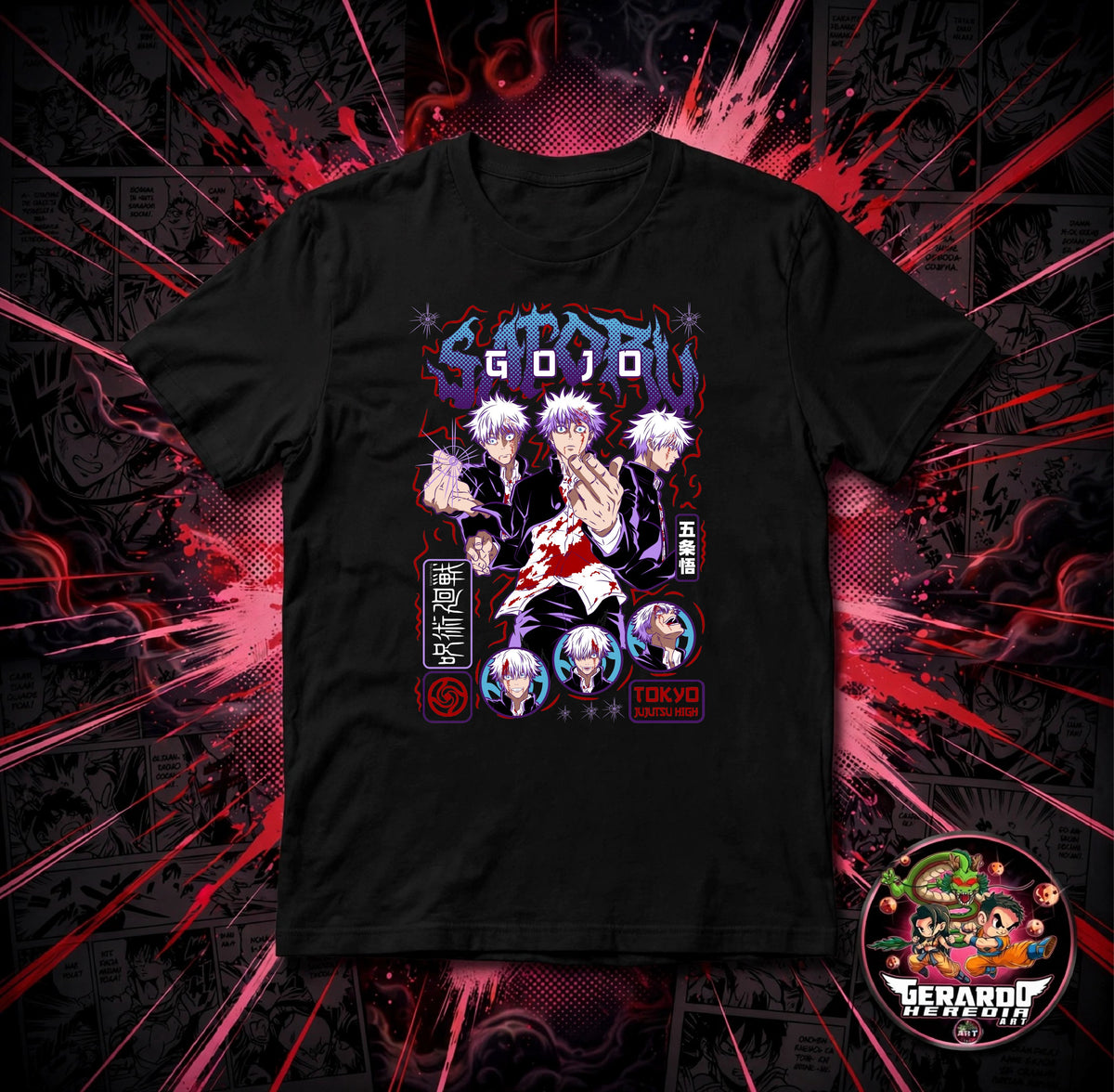 Jujutsu Kaisen Gojo Tokyo Jujutsu High Anime T-Shirt - H-Art Edition