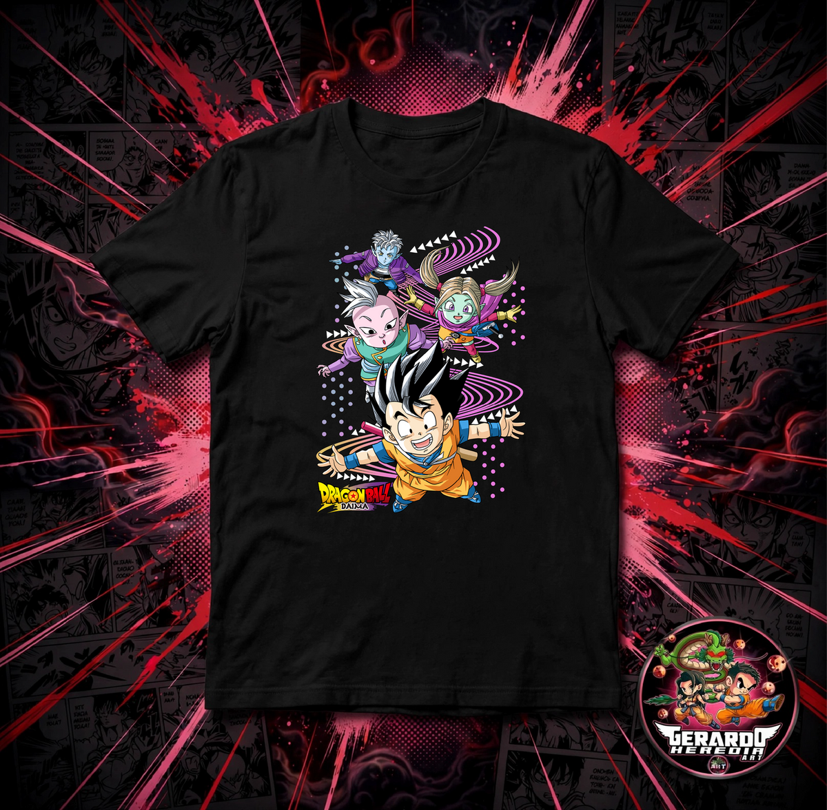 Dragon Ball Daima Goku Chibi Anime T-Shirt