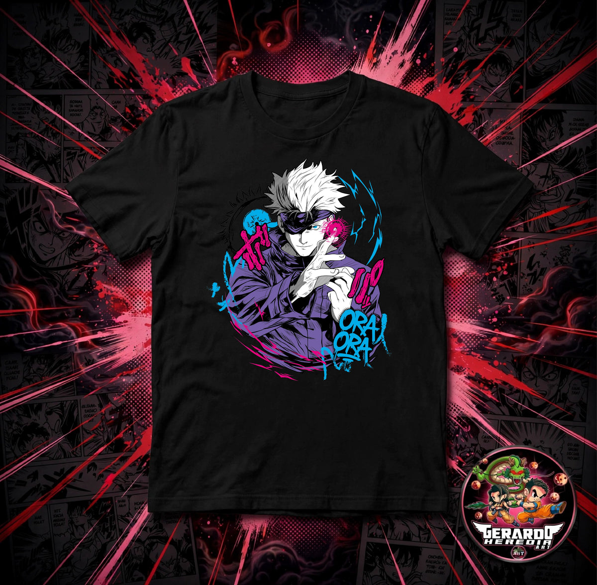 Jujutsu Kaisen Gojo Satoru Anime T-Shirt - H-Art Edition