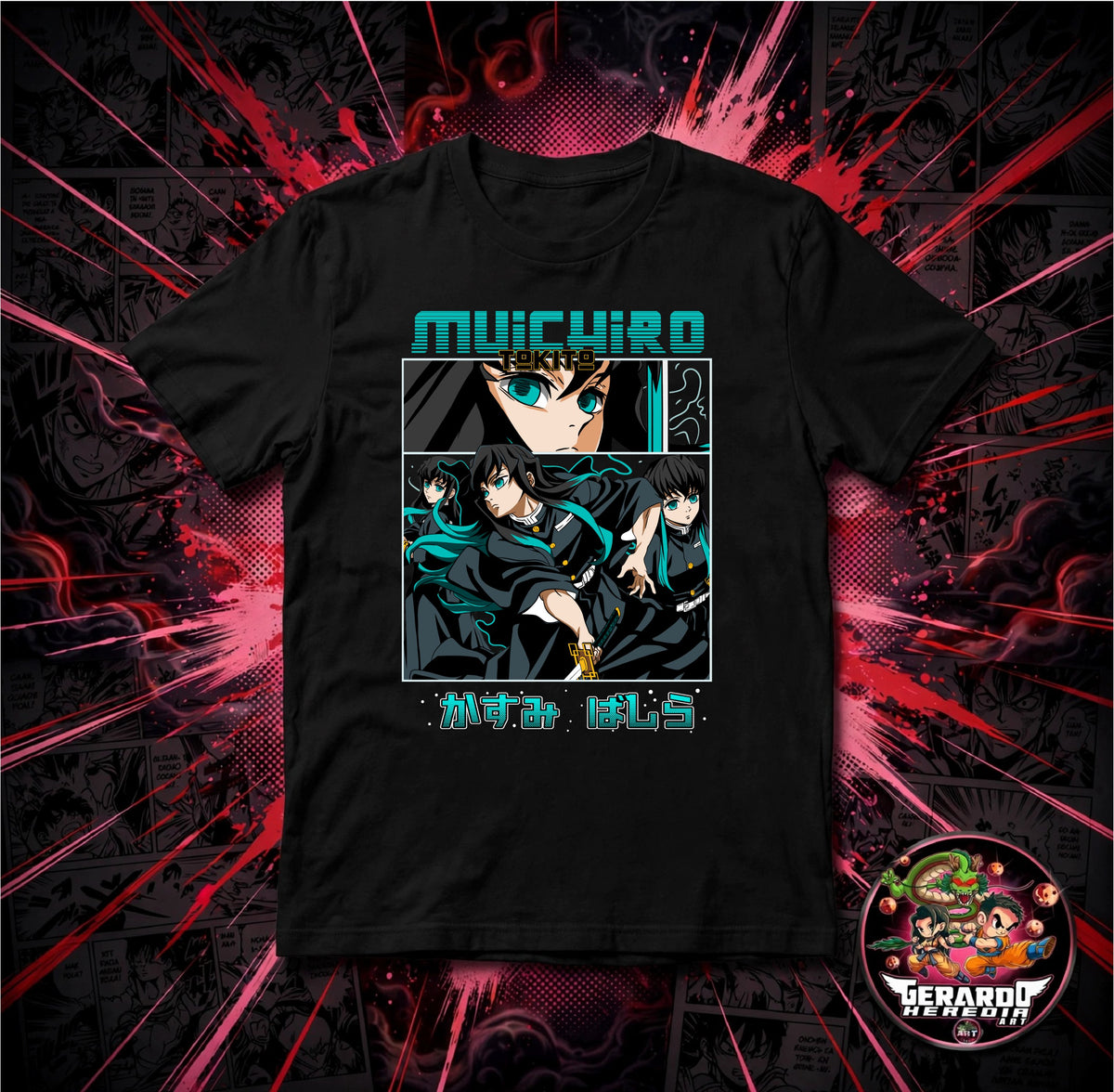 Demon Slayer Muichiro Tokito Anime T-Shirt - H-Art Edition
