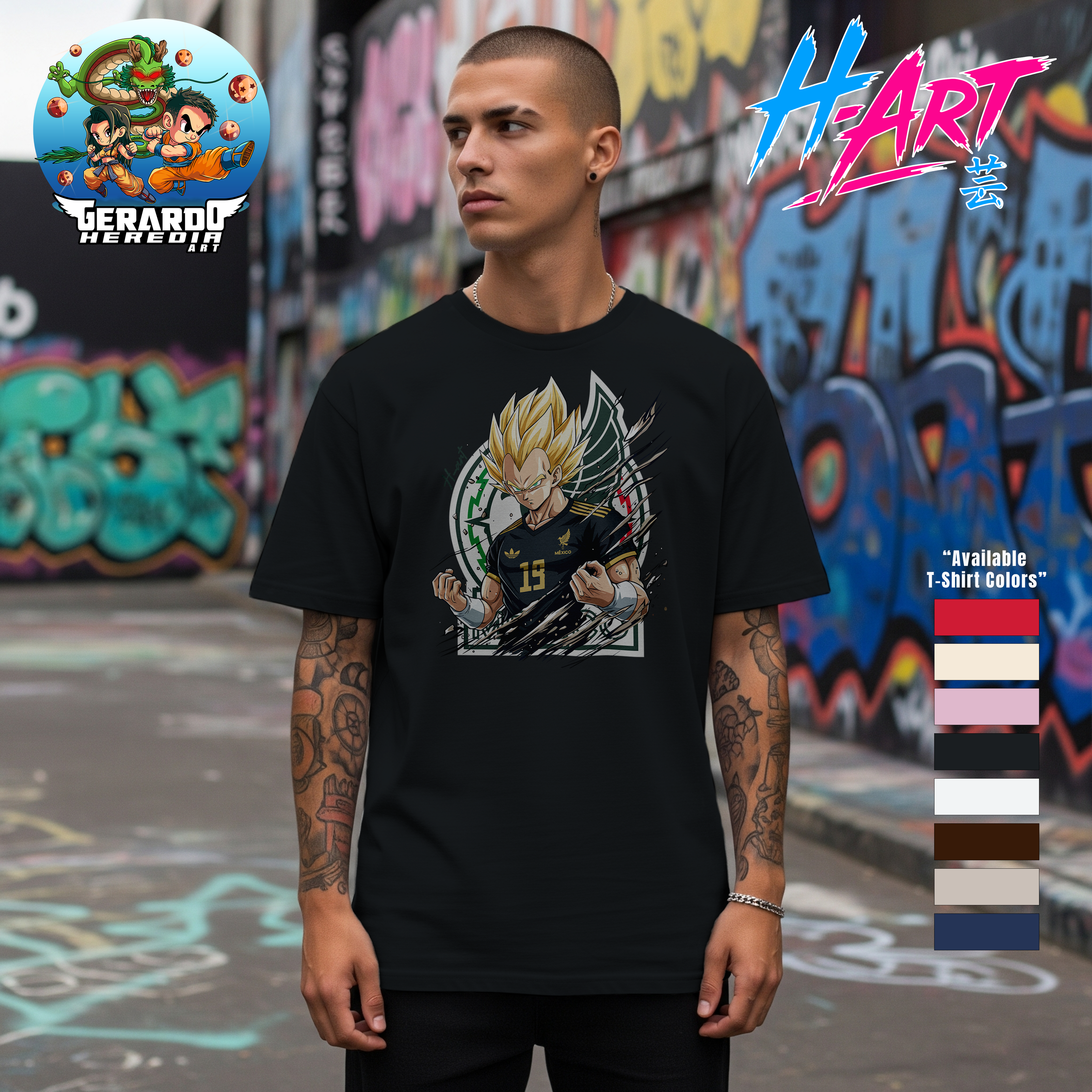 Super Saiyan Vegeta-Mexican Team Edition Tee