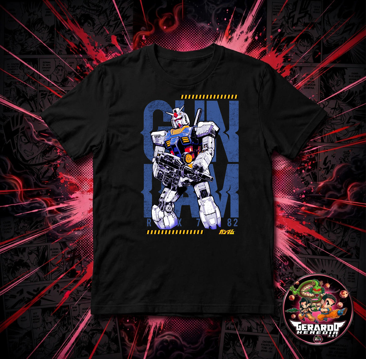 Gundam RX-78 Mecha Anime T-Shirt - H-Art Edition