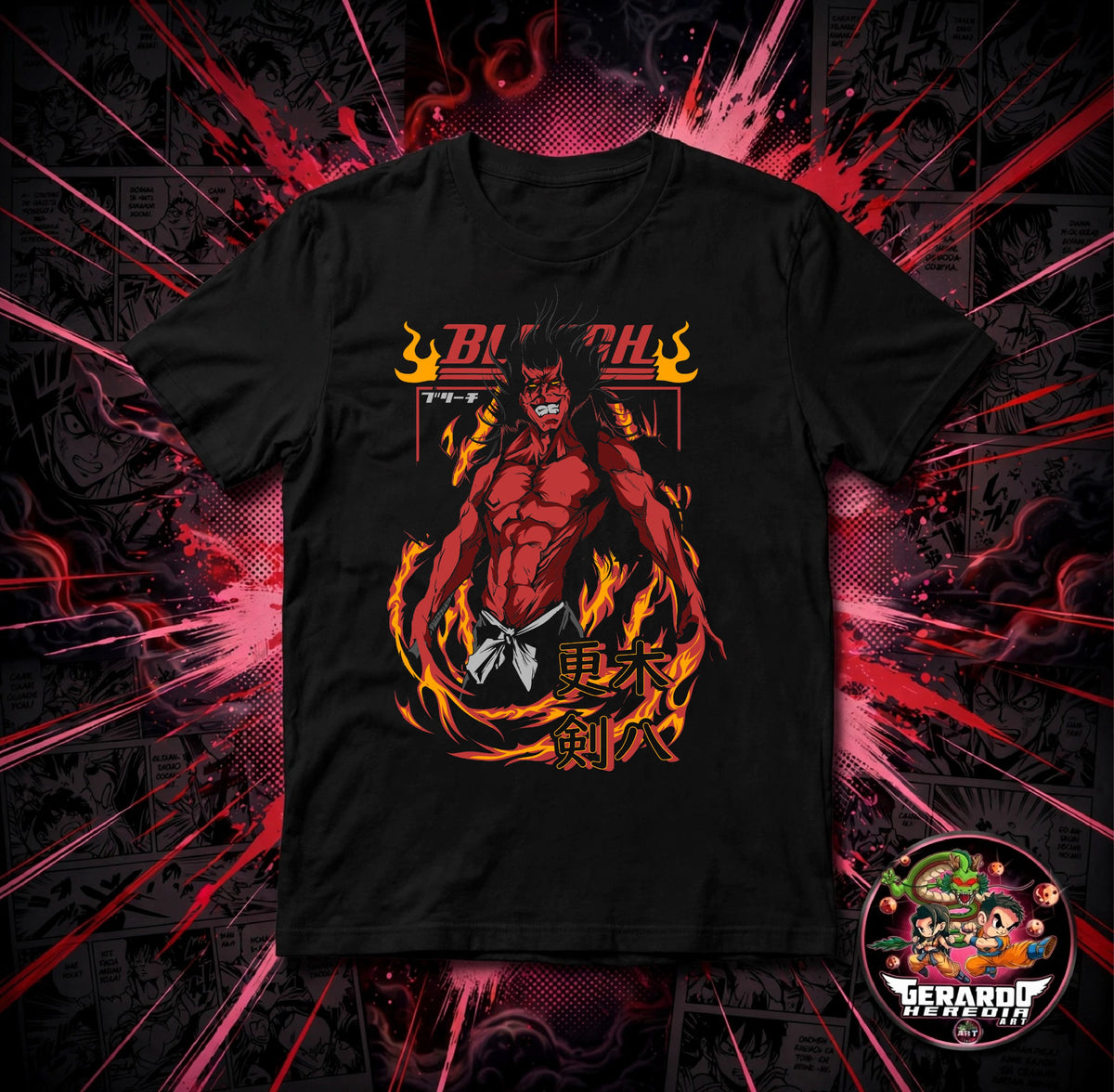 Bleach Kenpachi Zaraki Anime T-Shirt - H-Art Edition